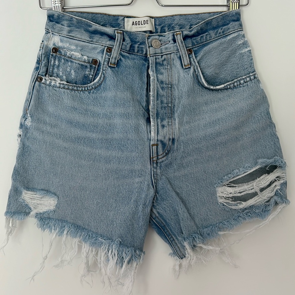 AGOLDE denim jean shorts Riley size 25